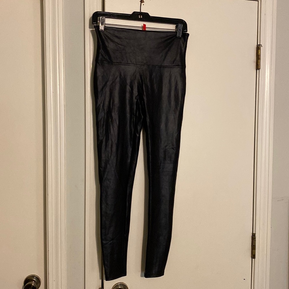 SPANX Faux Leather Leggings Size L